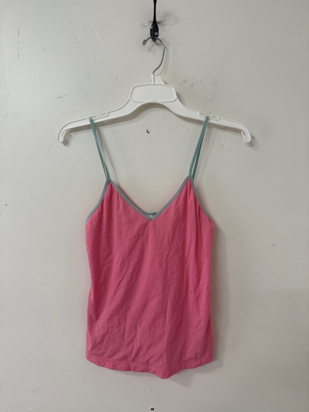 Pink Spaghetti Strap V-Neck Tank Top Y2K